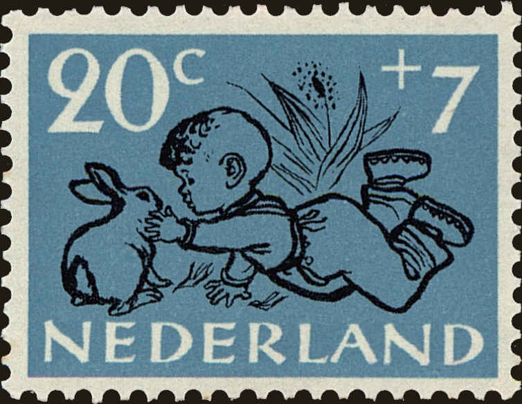 Front view of Netherlands B247 collectors stamp