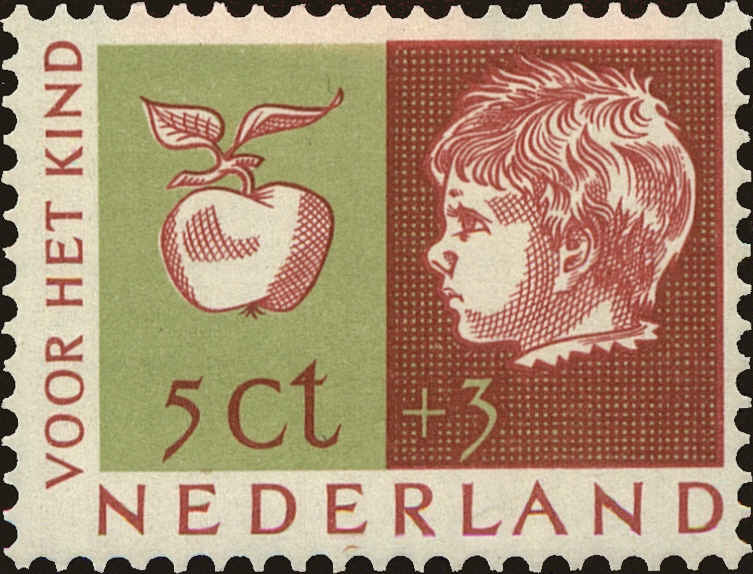 Front view of Netherlands B260 collectors stamp