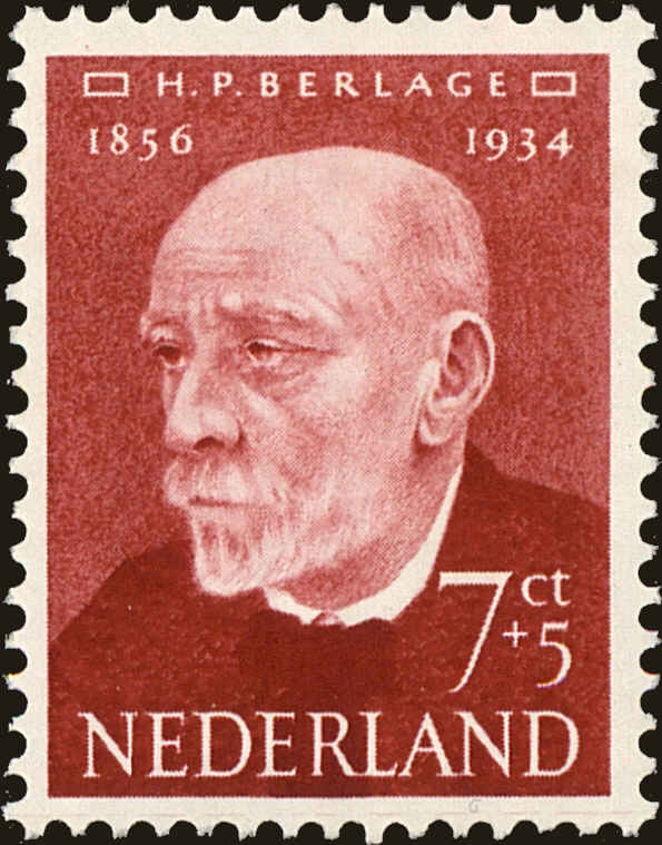 Front view of Netherlands B266 collectors stamp