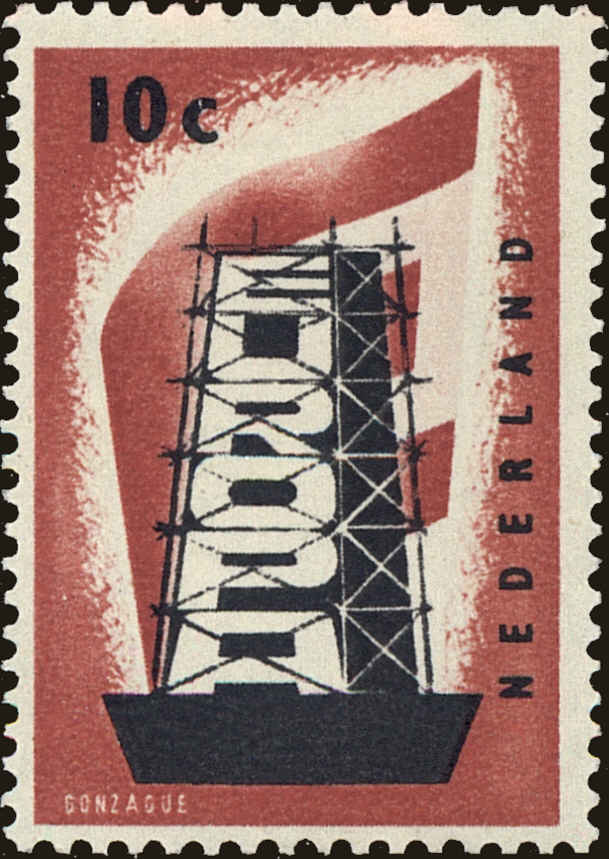 Front view of Netherlands 368 collectors stamp