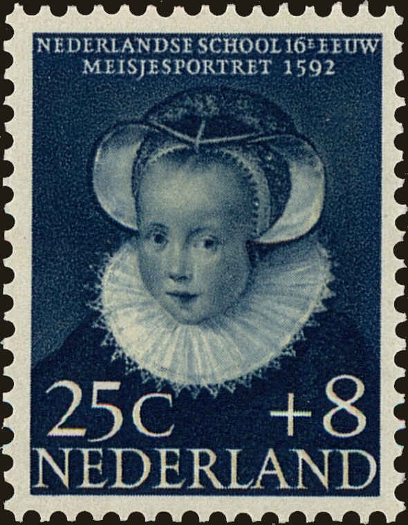 Front view of Netherlands B305 collectors stamp