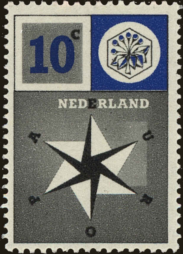 Front view of Netherlands 372 collectors stamp