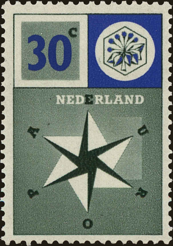 Front view of Netherlands 373 collectors stamp