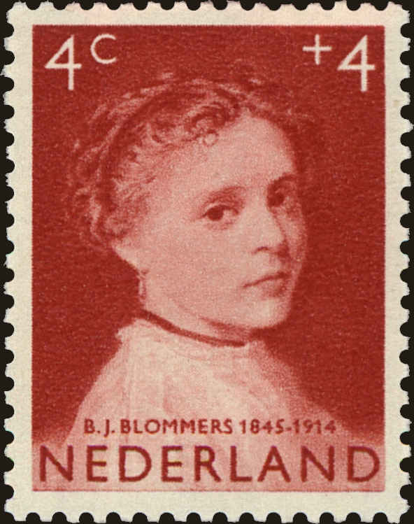 Front view of Netherlands B316 collectors stamp
