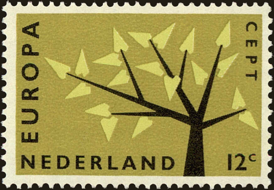 Front view of Netherlands 394 collectors stamp