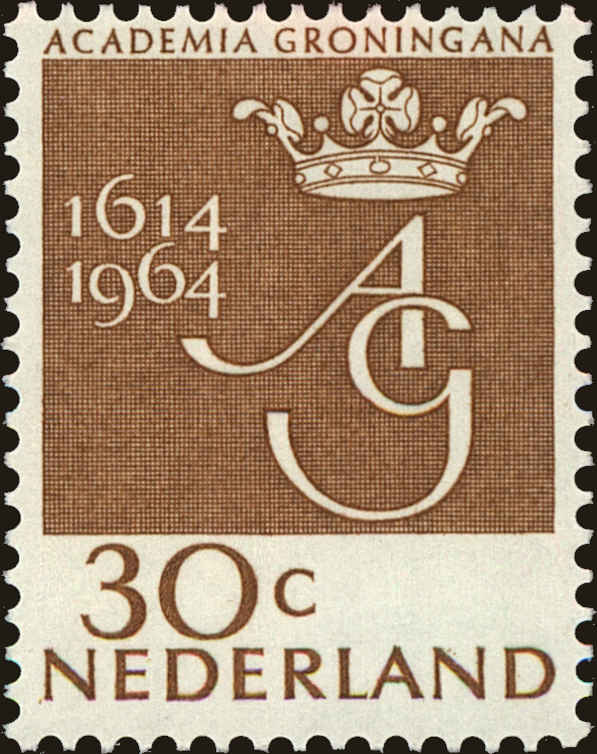 Front view of Netherlands 424 collectors stamp