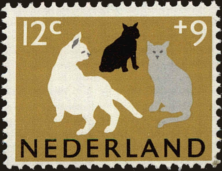 Front view of Netherlands B390 collectors stamp