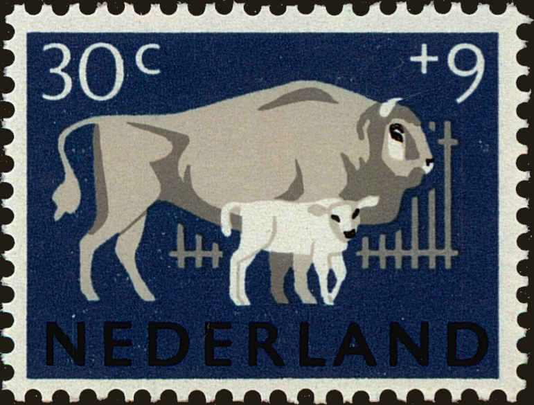 Front view of Netherlands B391 collectors stamp