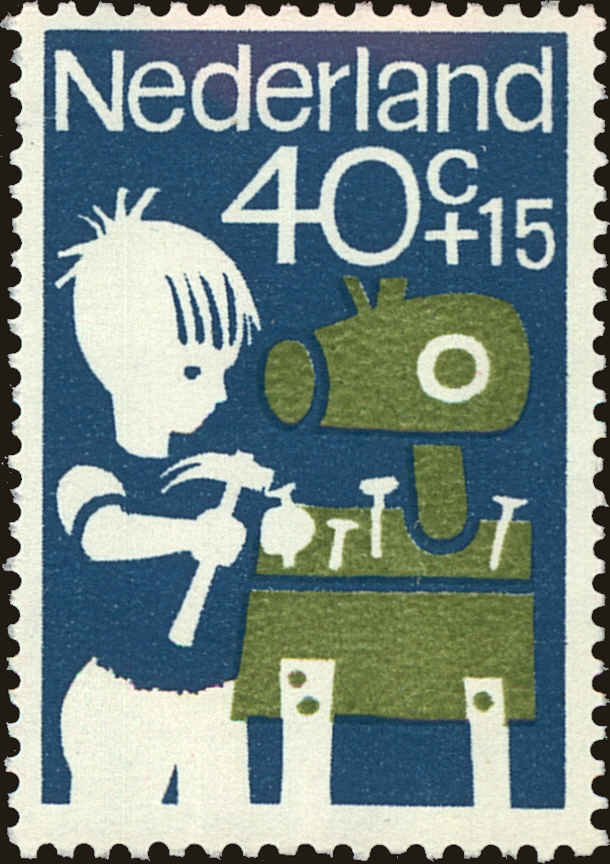 Front view of Netherlands B396 collectors stamp