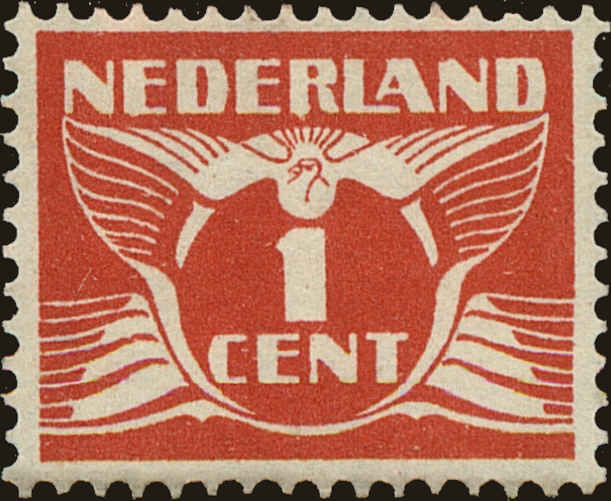Front view of Netherlands 142 collectors stamp