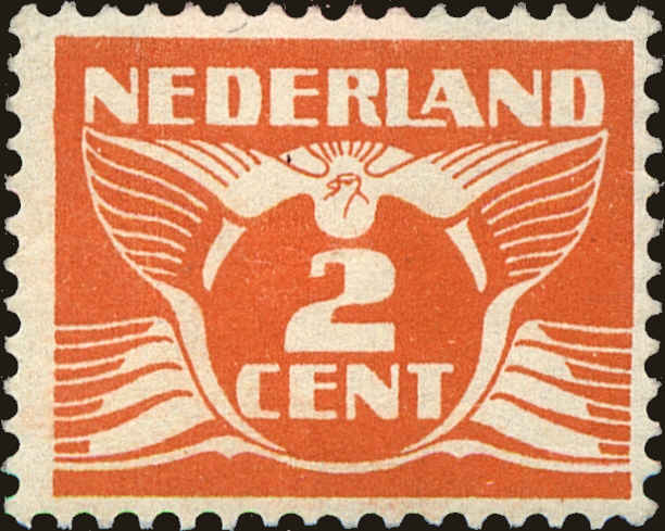 Front view of Netherlands 143 collectors stamp