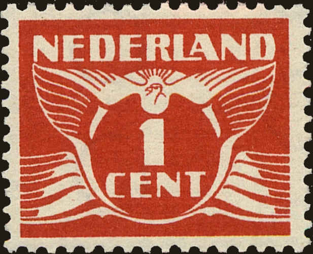 Front view of Netherlands 165 collectors stamp