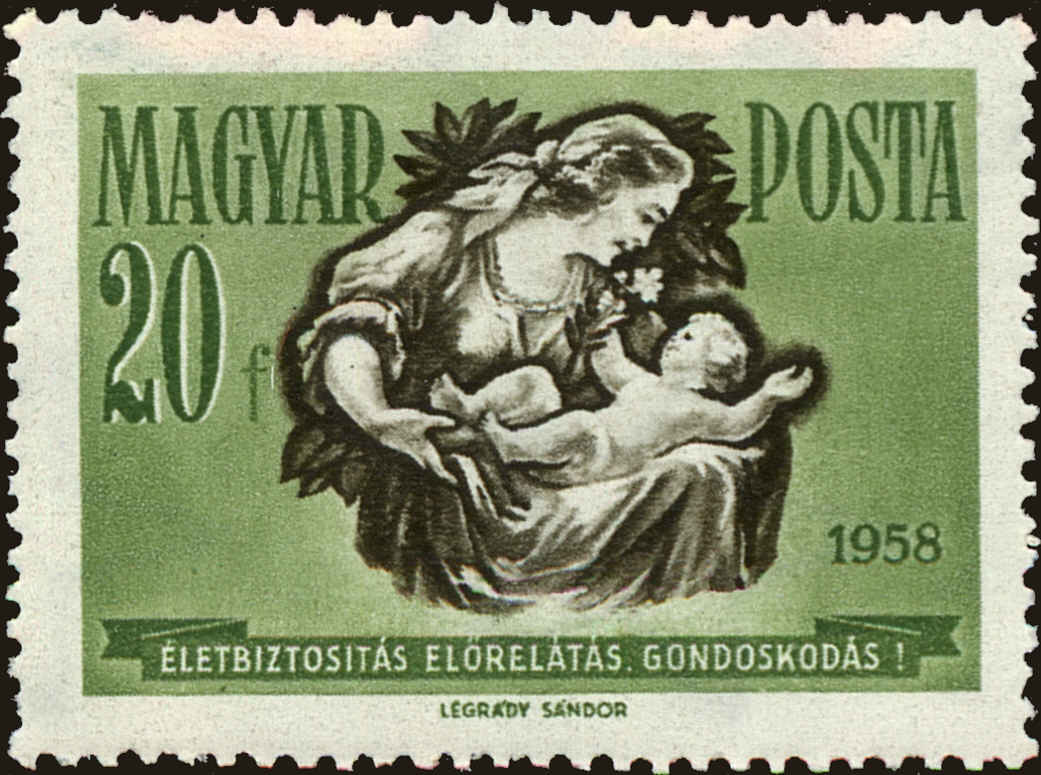 Front view of Hungary 1183 collectors stamp