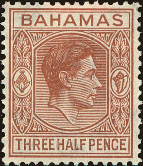Front view of Bahamas 102 collectors stamp