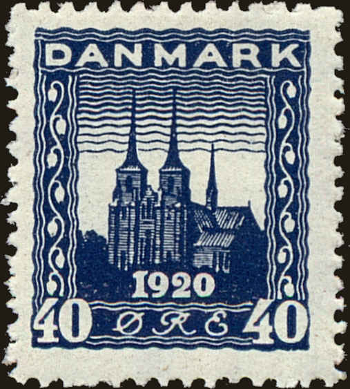 Front view of Denmark 160 collectors stamp