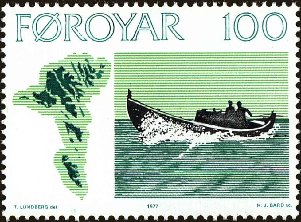Front view of Faroe Islands 24 collectors stamp