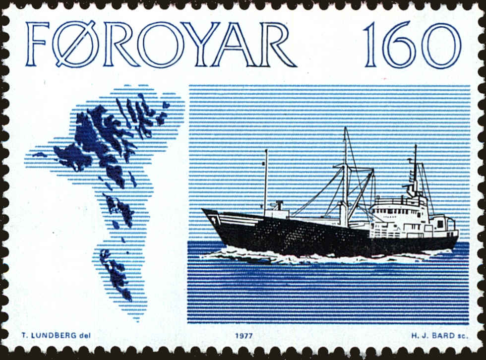 Front view of Faroe Islands 26 collectors stamp