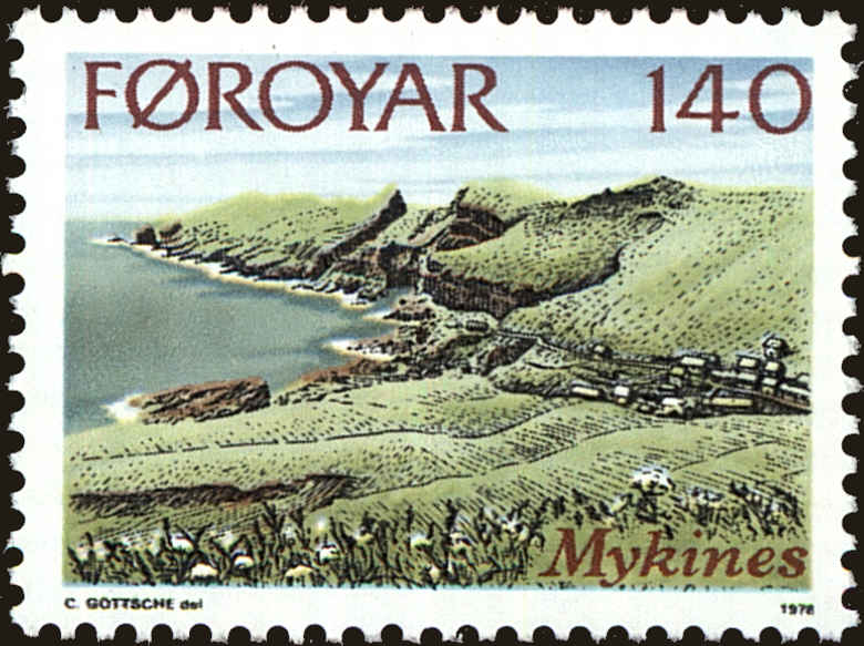 Front view of Faroe Islands 33 collectors stamp