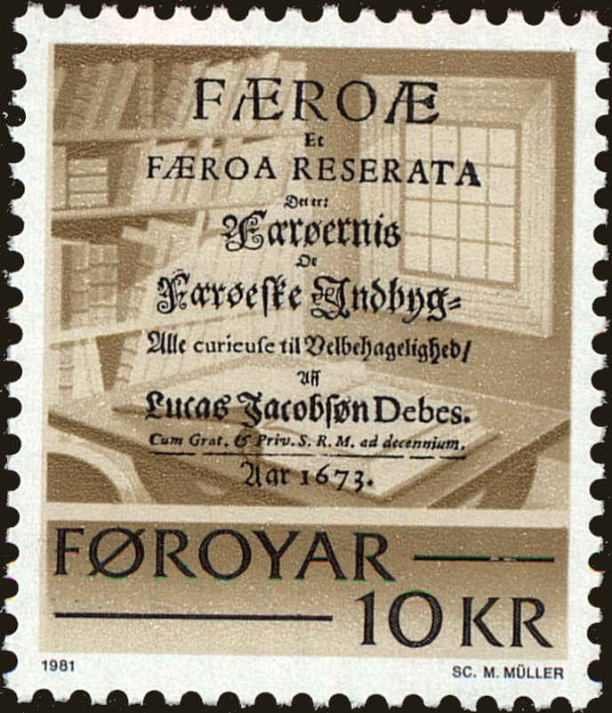 Front view of Faroe Islands 69 collectors stamp