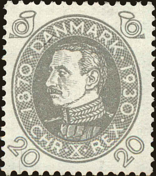 Front view of Denmark 215 collectors stamp