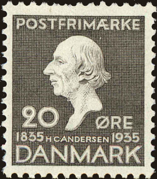 Front view of Denmark 250 collectors stamp