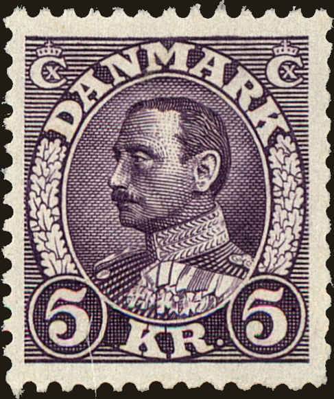 Front view of Denmark 243 collectors stamp