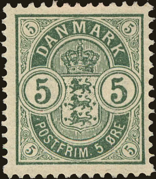 Front view of Denmark 43 collectors stamp