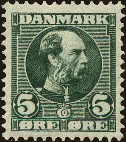 Front view of Denmark 70 collectors stamp