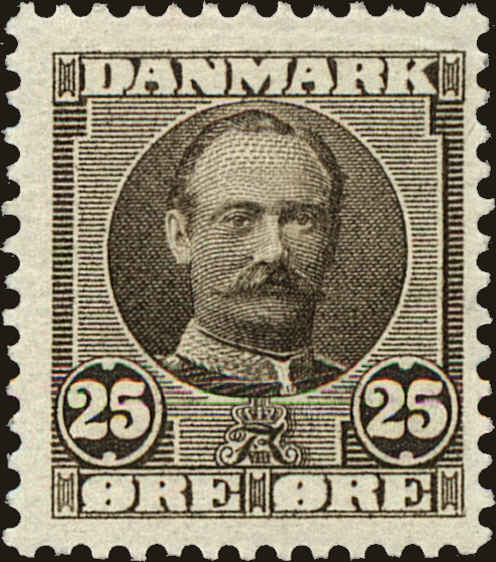 Front view of Denmark 75 collectors stamp