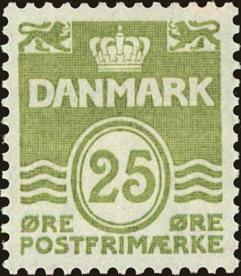 Front view of Denmark 416 collectors stamp