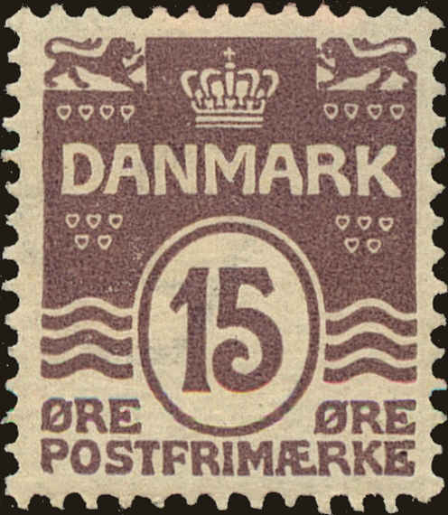 Front view of Denmark 63 collectors stamp