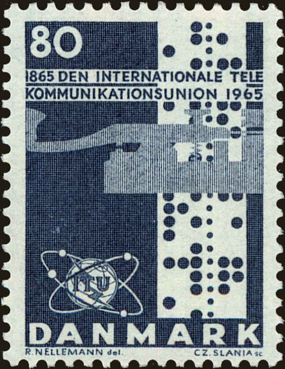 Front view of Denmark 420 collectors stamp