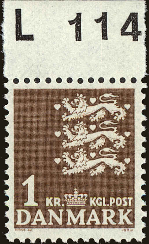 Front view of Denmark 297 collectors stamp