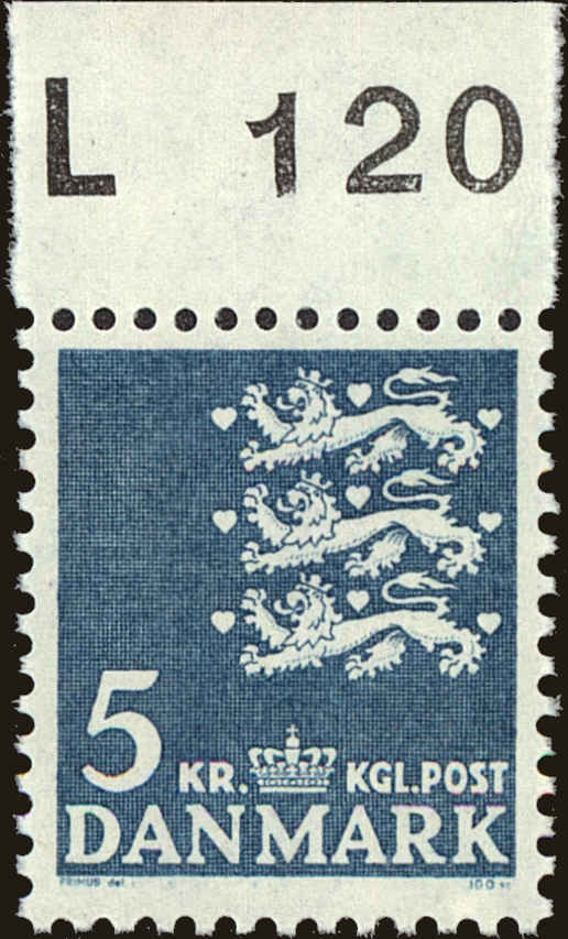 Front view of Denmark 299 collectors stamp