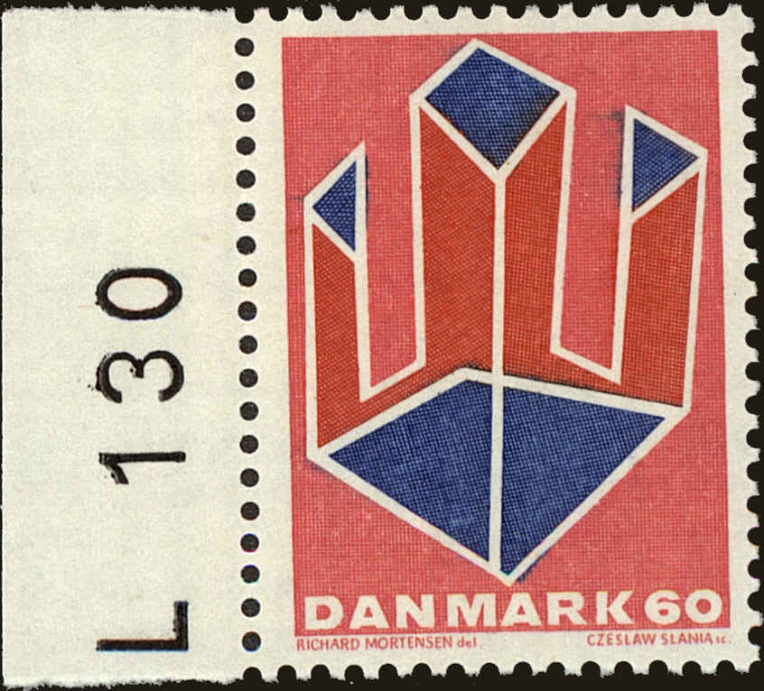 Front view of Denmark 463 collectors stamp