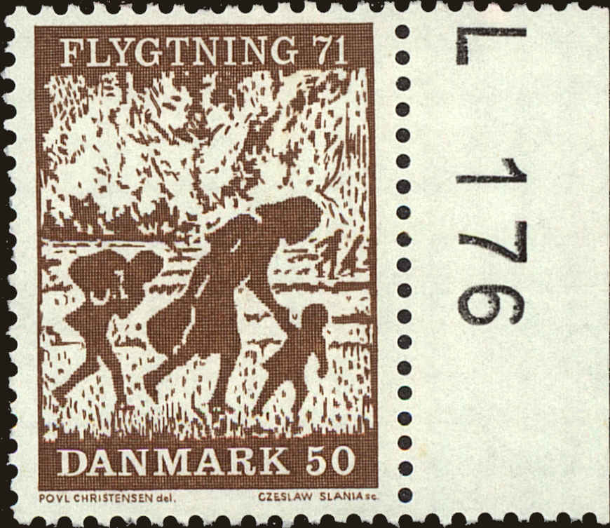 Front view of Denmark 479 collectors stamp