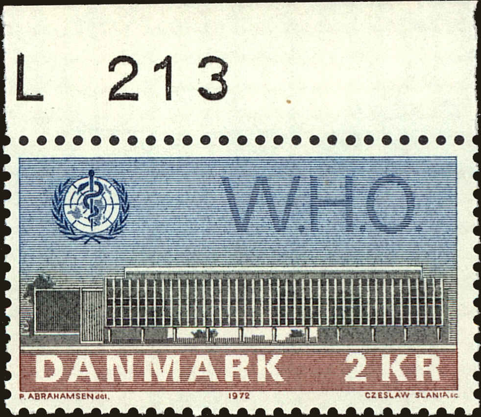 Front view of Denmark 508 collectors stamp