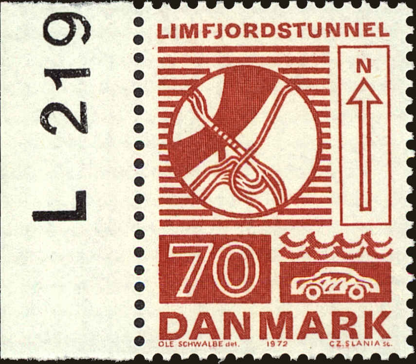 Front view of Denmark 511 collectors stamp
