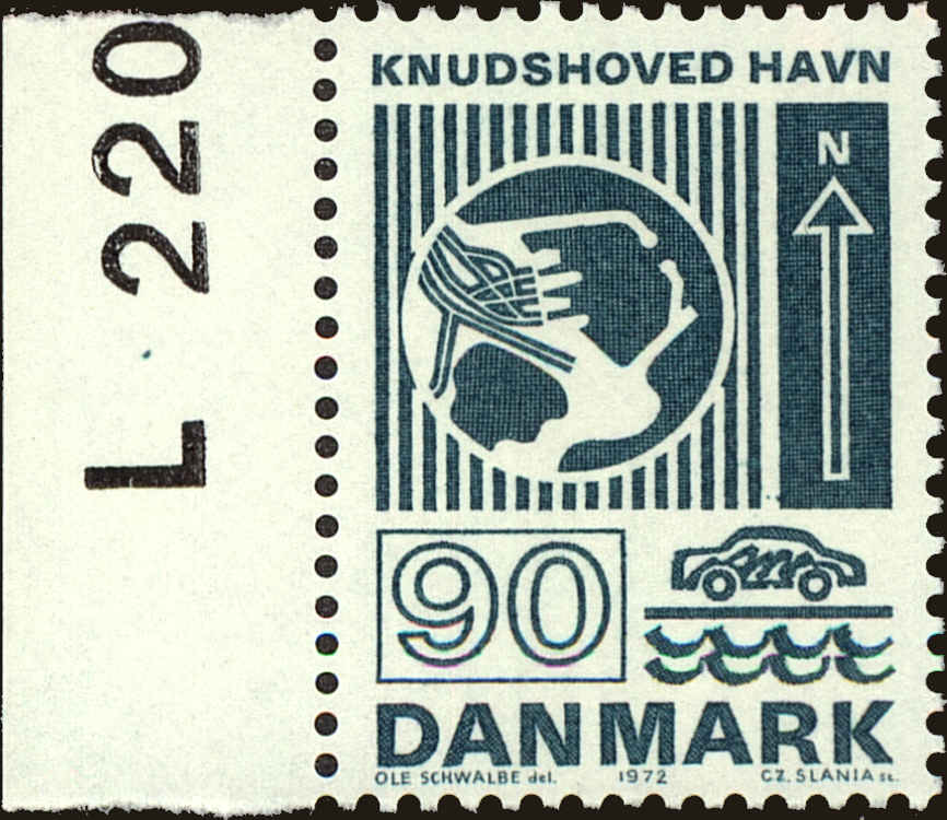 Front view of Denmark 512 collectors stamp