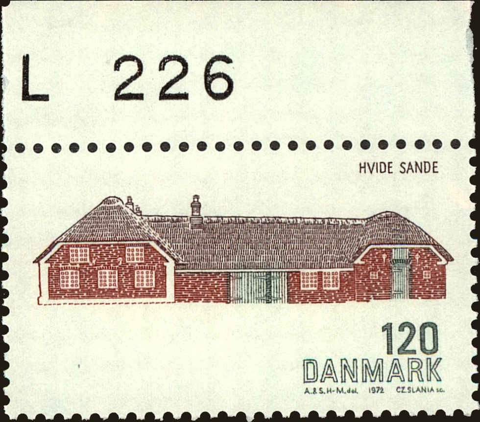 Front view of Denmark 516 collectors stamp