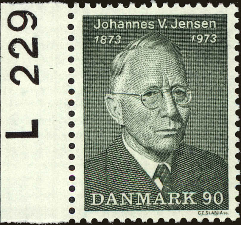 Front view of Denmark 517 collectors stamp