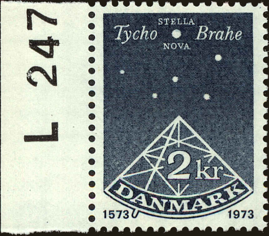 Front view of Denmark 524 collectors stamp