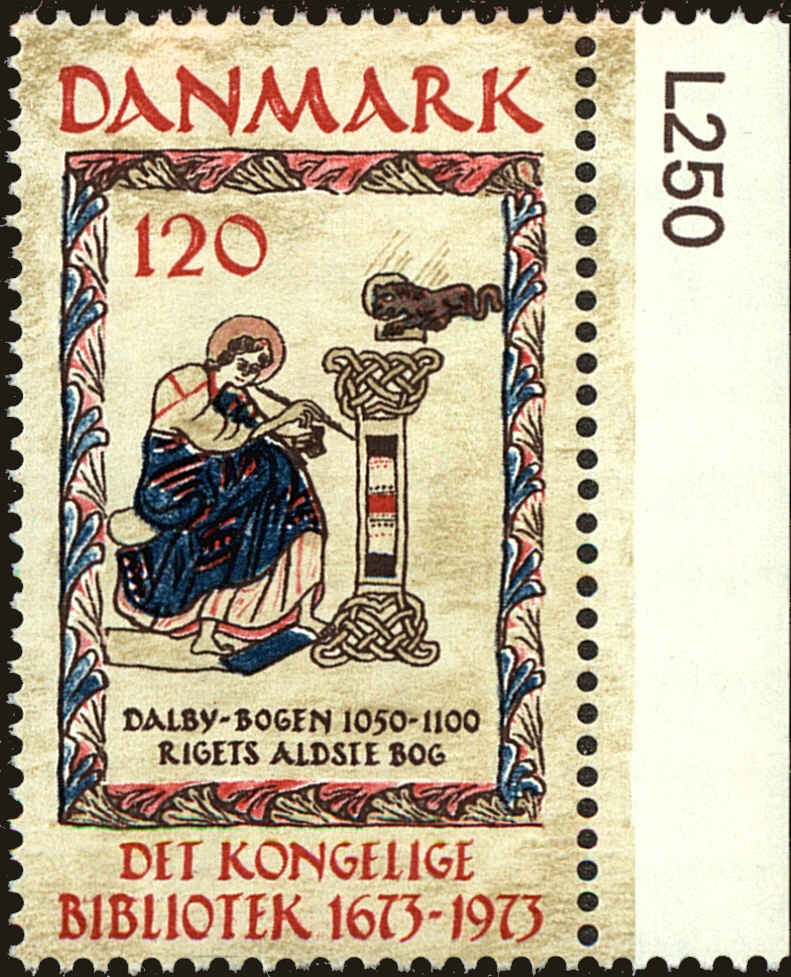 Front view of Denmark 525 collectors stamp