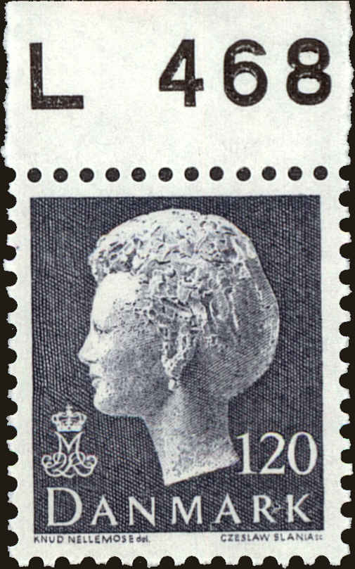 Front view of Denmark 546 collectors stamp