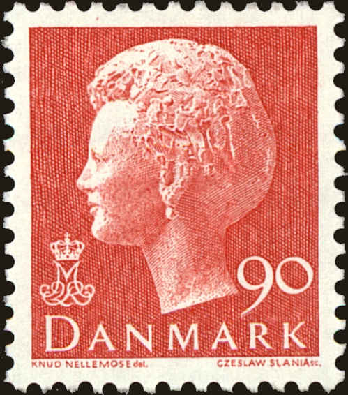 Front view of Denmark 539 collectors stamp