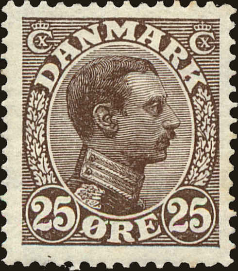 Front view of Denmark 106 collectors stamp