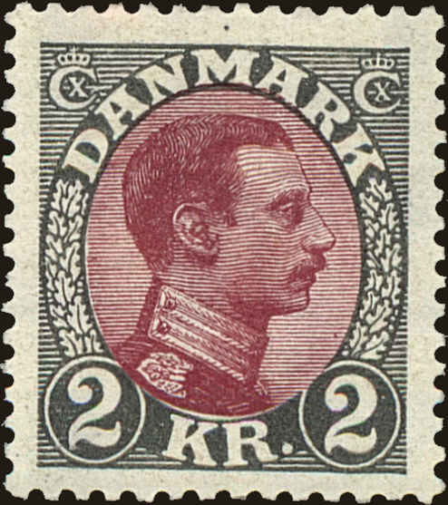 Front view of Denmark 129 collectors stamp