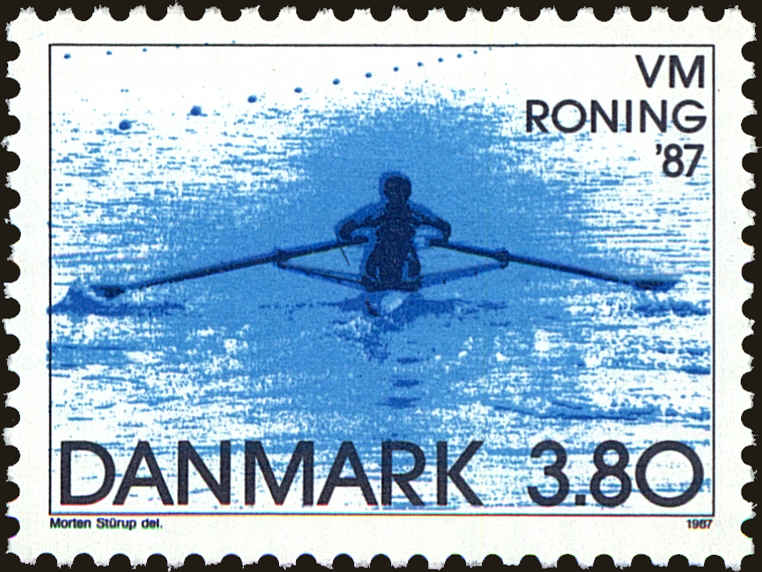 Front view of Denmark 842 collectors stamp