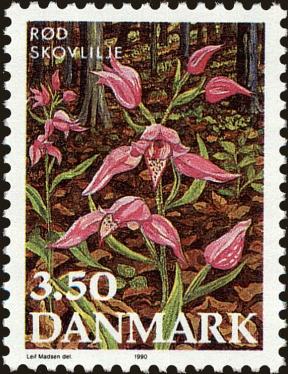 Front view of Denmark 921 collectors stamp