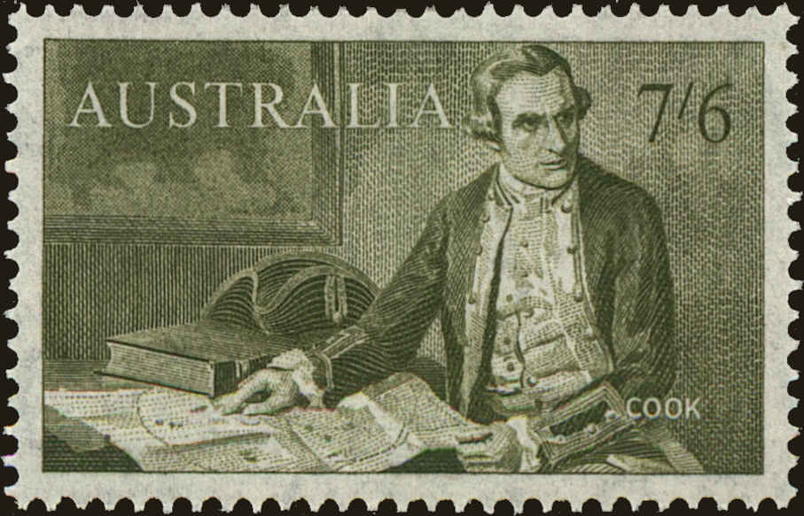 Front view of Australia 376 collectors stamp